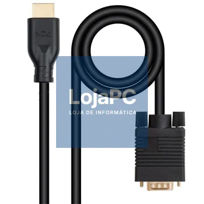Cabo Conversor Nanocable 10.15.4602/ VGA Macho - HDMI 8K Macho/ 1.8m/ Preto