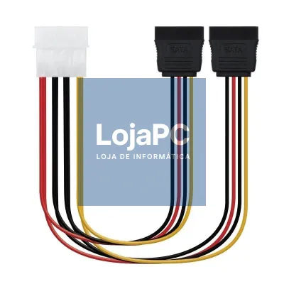 Cabo Duplicador de Alimentação Nanocable 10.19.0101-OEM/ Molex Macho - 2x SATA Fêmea/ 20cm