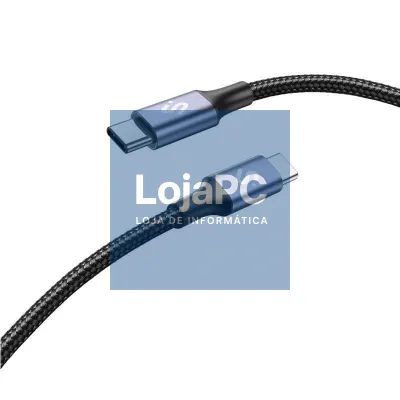 Cabo USB 2.0 Tipo-C Subblim Plus/ USB Tipo-C Macho - USB Tipo-C Macho/ até 100W/ 480Mbps/ 1m/ Preto