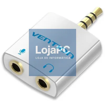 Adaptador Audio Vention BDBW0/ Jack 3.5 Macho - 2x Jack 3.5 Fêmea/ Branco