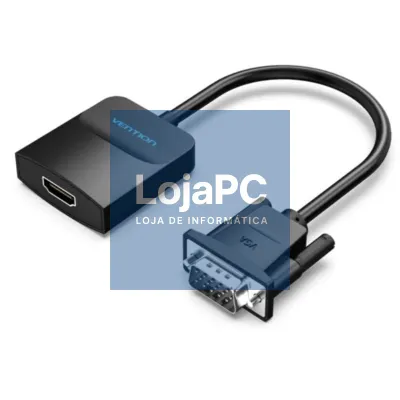 Conversor Vention ACNBB/ VGA Macho - HDMI Fêmea/ 15cm/ Preto