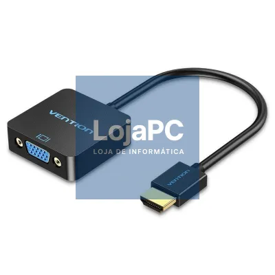 Conversor Vention ACPBB/ HDMI Macho - VGA Fêmea/ 15cm/ Preto