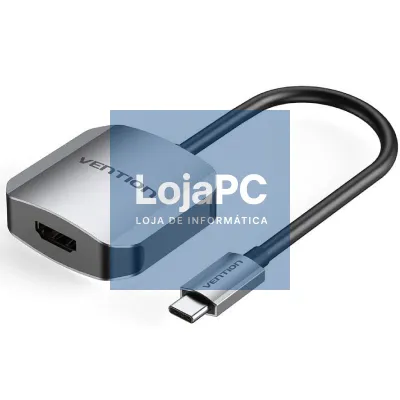 Conversor Vention TDEHB/ USB Tipo-C Macho - HDMI Fêmea/ 15cm/ Prateado