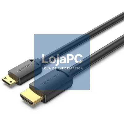 Cabo HDMI 4K Vention AGHBG/ HDMI Macho - Mini HDMI Macho/ 3m/ Preto