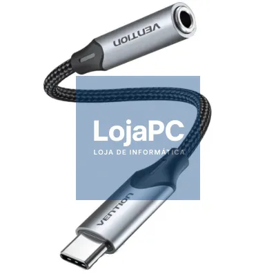 Conversor Vention BGMHF/ Jack 3.5 Fêmea - USB Tipo-C Macho/ 1m/ Cinzento