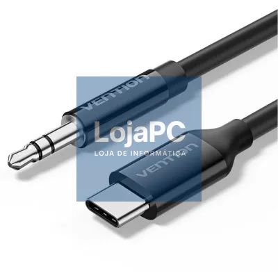Cabo Conversor Audio Vention BIFBF/ USB Tipo-C Macho - Jack 3.5 Macho/ 1m/ Cinzento