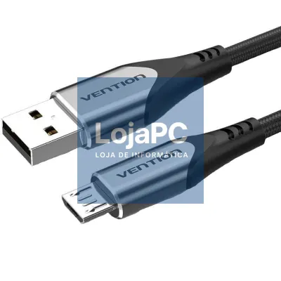 Cabo USB 2.0 Vention COAHG/ USB Macho - MicroUSB Macho/ 480Mbps/ 1.5m/ Cinzento