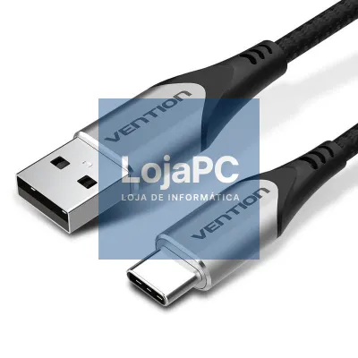 Cabo USB 2.0 Tipo-C Vention CODHD/ USB Tipo-C Macho - USB Macho/ 480Mbps/ 50cm/ Cinzento