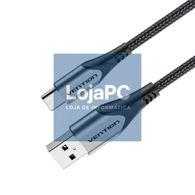 Cabo USB 2.0 Tipo-C Vention CODHF/ USB Macho - USB Tipo-C Macho/ 480Mbps/ 1m/ Cinzento