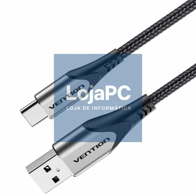 Cabo USB 2.0 Tipo-C Vention CODHH/ USB Macho - USB Tipo-C Macho/ 480Mbps/ 2m/ Cinzento