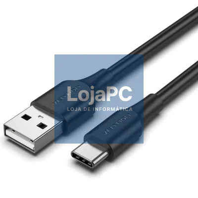 Cabo USB 2.0 Tipo-C Vention CTHBD/ USB Tipo-C Macho - USB Macho/ 480Mbps/ 50cm/ Preto