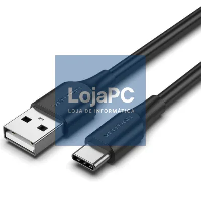 Cabo USB 2.0 Tipo-C Vention CTHBG/ USB Tipo-C Macho - USB Macho/ 480Mbps/ 1.5m/ Preto