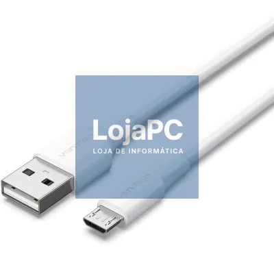 Cabo USB 2.0 Vention CTIWF/ USB Macho - MicroUSB Macho/ até 60W/ 480Mbps/ 1m/ Branco