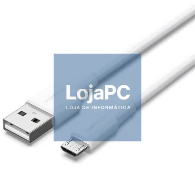 Cabo USB 2.0 Vention CTIWG/ USB Macho - MicroUSB Macho/ até 60W/ 480Mbps/ 1.5m/ Branco