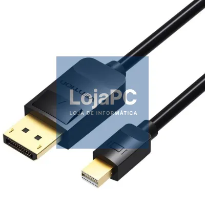 Cabo Mini DisplayPort 1.4 4K Vention HAABH/ Mini DisplayPort Macho - DisplayPort Macho/ 2m/ Preto