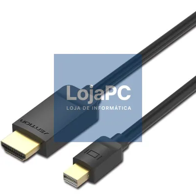 Cabo Conversor Vention HABBH/ Mini DisplayPort Macho - HDMI Macho/ 2m/ Preto