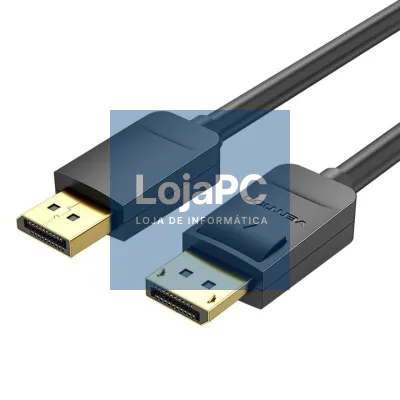 Cabo DisplayPort 1.2 4K Vention HACBH/ DisplayPort Macho - DisplayPort Macho/ 2m/ Preto