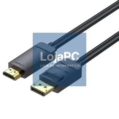 Cabo Conversor Vention HAGBG/ DisplayPort Macho - HDMI 4K Macho/ 1.5m/ Preto