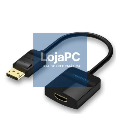 Conversor Vention HBGBB/ DisplayPort Macho - HDMI Fêmea/ 15cm/ Preto
