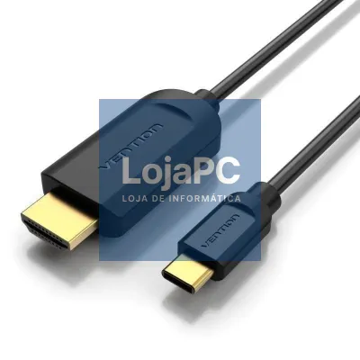 Cabo Conversor HDMI 1.4 4K Vention CGUBF/ USB Tipo-C Macho - HDMI Macho/ 1m/ Preto