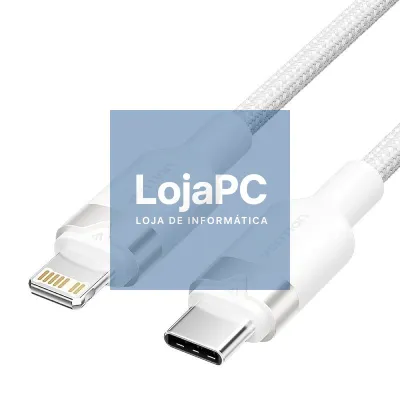 Cabo USB Tipo-C Lightning Vention LALWF/ USB Tipo-C Macho - Lightning Macho/ 27W/ 480Mbps/ 1m/ Branco