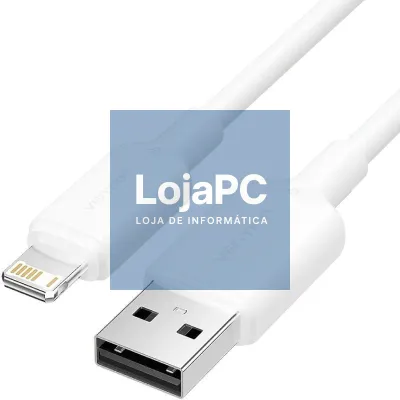 Cabo USB 2.0 Lightning Vention LAMWF/ USB Macho - Lightning Macho/ 480Mbps/ 1m/ Branco