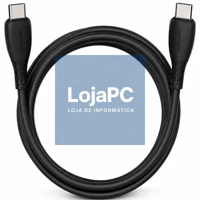 Cabo USB 2.0 Tipo-C Vention TRVBF/ USB Tipo-C Macho - USB Tipo-C Macho/ até 60W/ 480Mbps/ 1m/ Preto