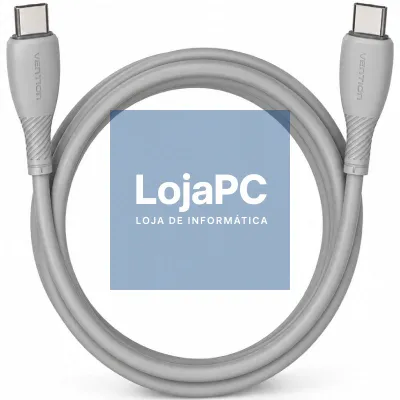 Cabo USB 2.0 Tipo-C Vention TRVHF/ USB Tipo-C Macho - USB Tipo-C Macho/ até 60W/ 480Mbps/ 1m/ Cinzento
