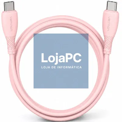 Cabo USB 2.0 Tipo-C Vention TRVPH/ USB Tipo-C Macho - USB Tipo-C Macho/ até 60W/ 480Mbps/ 2m/ Rosa