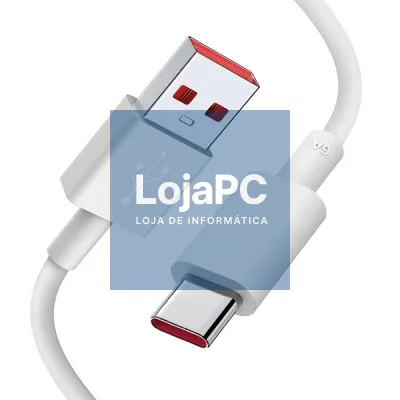 Cabo USB Xiaomi 6A Type-A to Type-C/ USB Macho - USB Tipo-C Macho/ 1m/ Branco