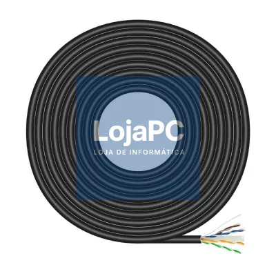 Bobina de Cabo RJ45 para Exteriores UTP AWG23 Aisens A135-0675 Cat.6/ 100m/ Impermeable/ Preto