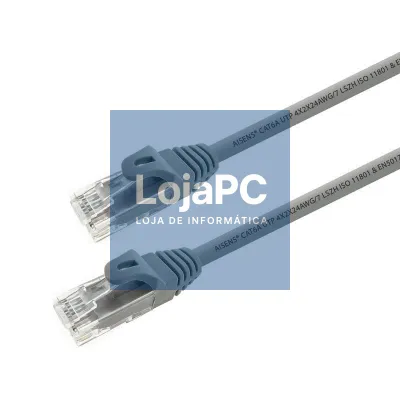 Cabo de rede RJ45 UTP Aisens A145-0331 Cat.6A/ 15m/ Cinzento