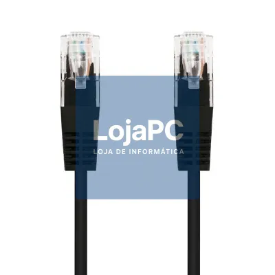 Cabo de rede RJ45 UTP Nanocable 10.20.0400-BK Cat.6/ 50cm/ Preto