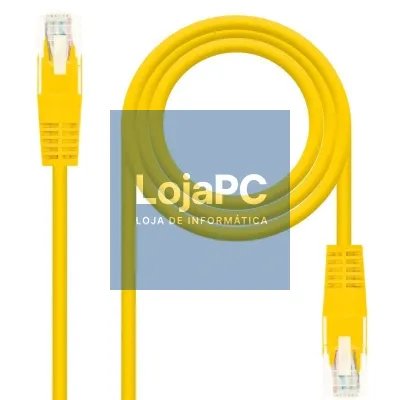 Cabo de rede RJ45 UTP Nanocable 10.20.0400-L30 Cat.6/ 30cm/ Amarelo