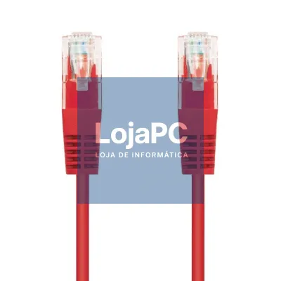 Cabo de rede RJ45 UTP Nanocable 10.20.0403-R Cat.6/ 3m/ Vermelho