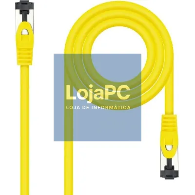 Cabo de rede RJ45 SSTP Nanocable 10.20.2000-L25-Y Cat.8.1/ 25cm/ Amarelo