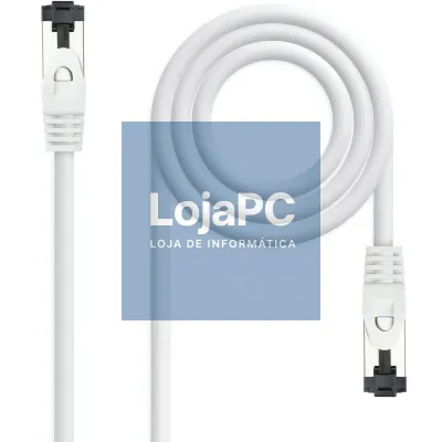 Cabo de rede RJ45 SSTP Nanocable 10.20.2001-W Cat.8.1/ 1m/ Branco
