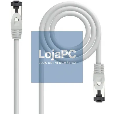 Cabo de rede RJ45 SSTP Nanocable 10.20.2002 Cat.8.1/ 2m/ Cinzento