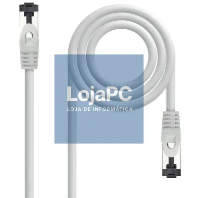 Cabo de rede RJ45 SSTP Nanocable 10.20.2003 Cat.8.1/ 3m/ Cinzento