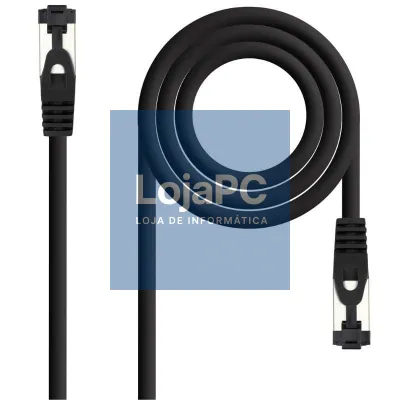 Cabo de rede RJ45 SSTP Nanocable 10.20.2007-BK Cat.8.1/ 7m/ Preto