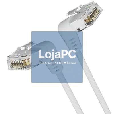 Cabo de rede RJ45 UTP Vention IBOWF Cat.6A/ 1m/ Cabeza Rotatoria 360º/ Branco