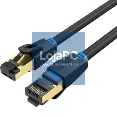 Cabo de rede RJ45 SFTP Vention IKABF Cat.8/ 1m/ Preto