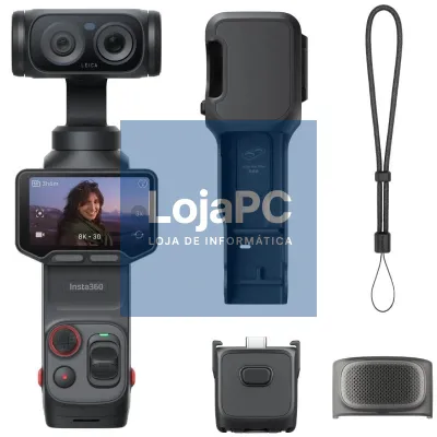 Câmara Digital Desportiva Insta360 Luna Pro/ 8K/ Ángulo de visão 360º/ Preta