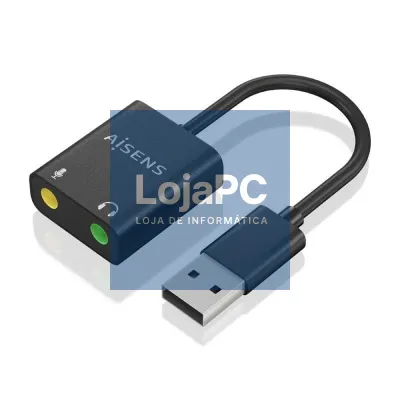 Placa de som Aisens A106-0769/ USB Macho - 2xJack 3.5 Fêmea