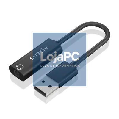 Placa de som Aisens A106-0770/ USB Macho - Jack 3.5 Fêmea