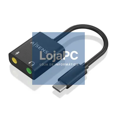 Placa de som Aisens A109-0767/ USB-C Macho - 2xJack 3.5 Fêmea