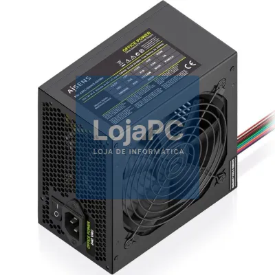 Fonte de alimentação Aisens ASPC-500ATX-SEOBK/ 500W/ Ventoinha 12cm