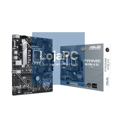 Placa-mãe Asus Prime H610M-A D4-CSM/ Socket 1700/ DDR4/ PCIe 4.0/ Micro ATX