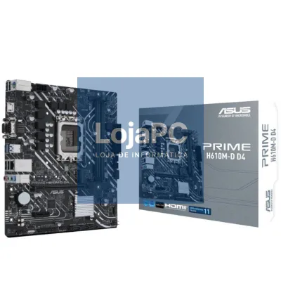 Placa-mãe Asus Prime H610M-D D4/ Socket 1700/ DDR4/ PCIe 4.0/ Micro ATX