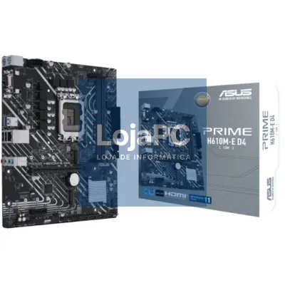 Placa-mãe Asus Prime H610M-E D4-CSM/ Socket 1700/ DDR4/ PCIe 4.0/ Micro ATX